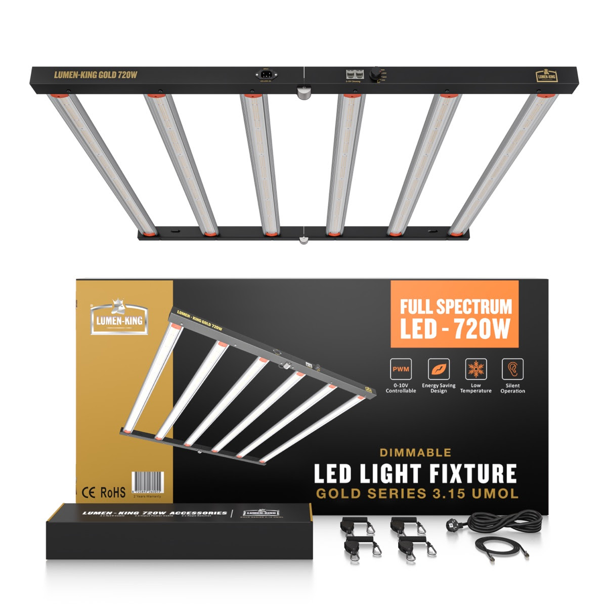 LED - Lumen King LED - Spider Eco Line - 720 W - Gold Series 3.3 µmol/J - 1.2 m2 — Eclairage