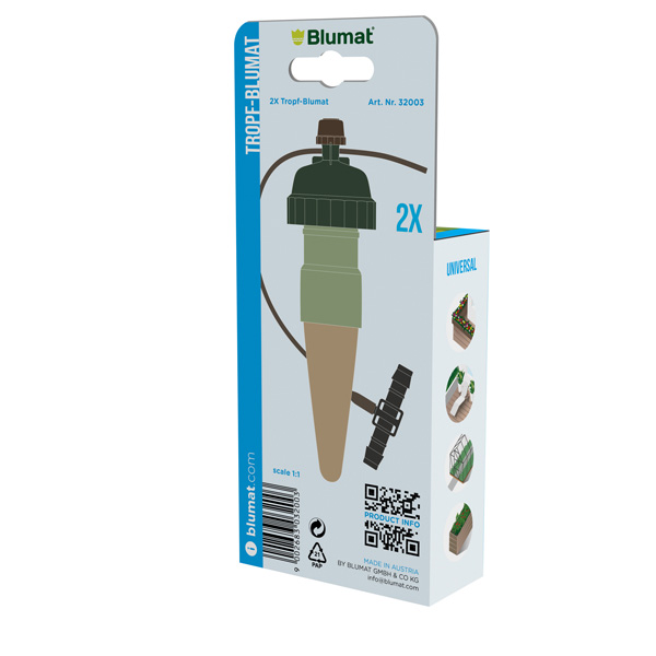 Blumat - Carotte Tropf (x2) - Te 8-3-8 (x2) + Tuyau 3 mm - Blister — Systemes hydroponique
