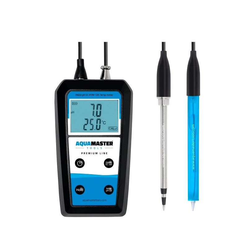 Testeur Digital Combo - AMT H600 Pro - Handheld Substrate Meter - pH+EC+T+PPM+CF — Testeurs - ec